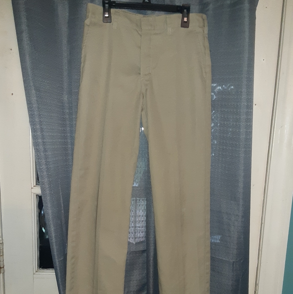 Boys Dickies khaki tan pants size 14 see pics for measurements